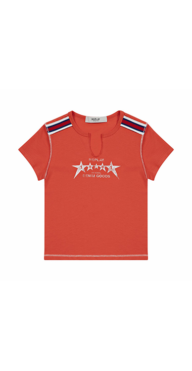 Tシャツ 星柄 ラインデザイン